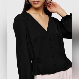 Topshop Millie Twill Tea Top